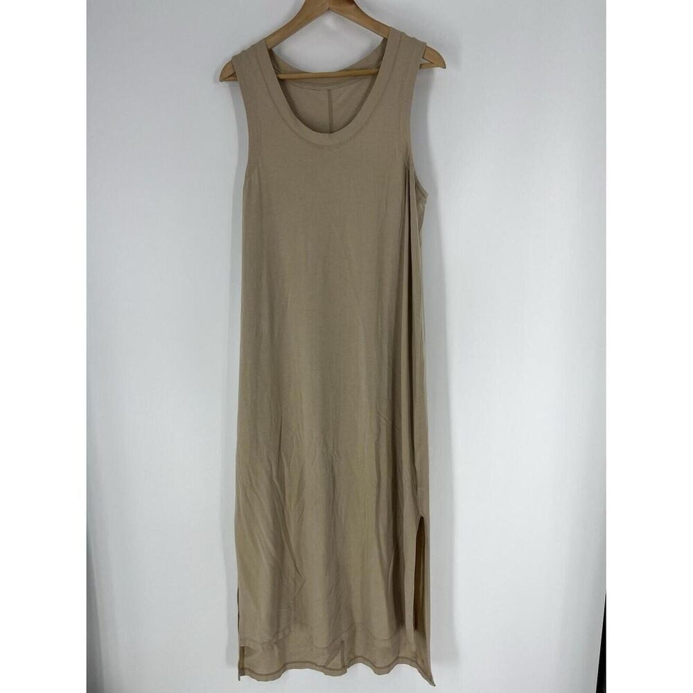 Lululemon Maxi Dress Size 10 Womens Khaki All Yours Tank Pima Sleeveless Casual